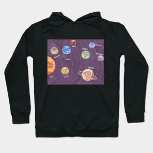 Planets informative design Hoodie